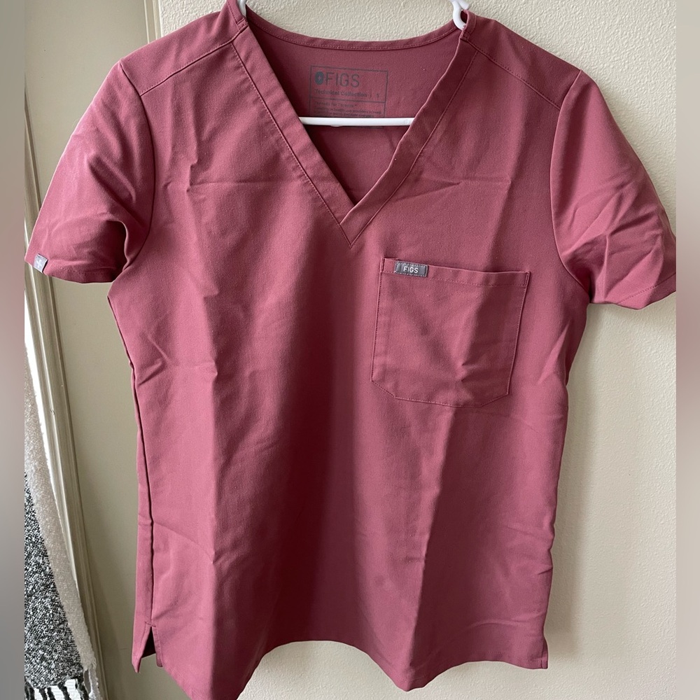 Figs mauve Catarina scrub top, small